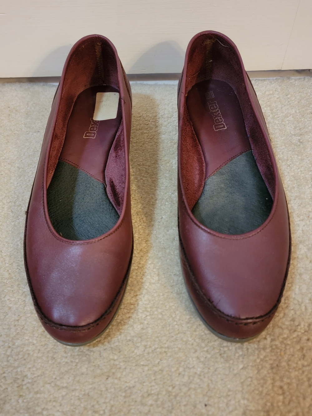 Dexter Women's Burgundy Leather Slip-On Flats Size 11 EUC